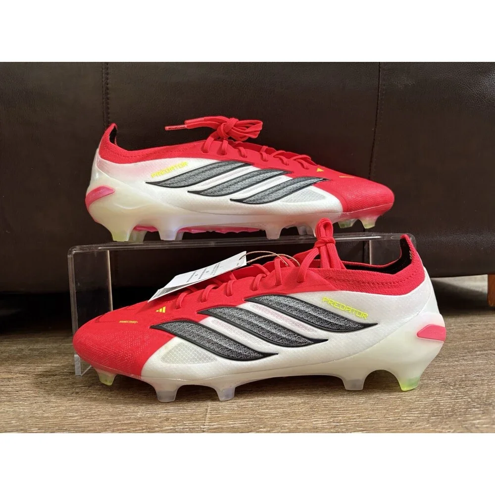 Adidas Predator Elite FG Soccer Cleats Lucid Red Black White Men’s Sz 8 JS0433